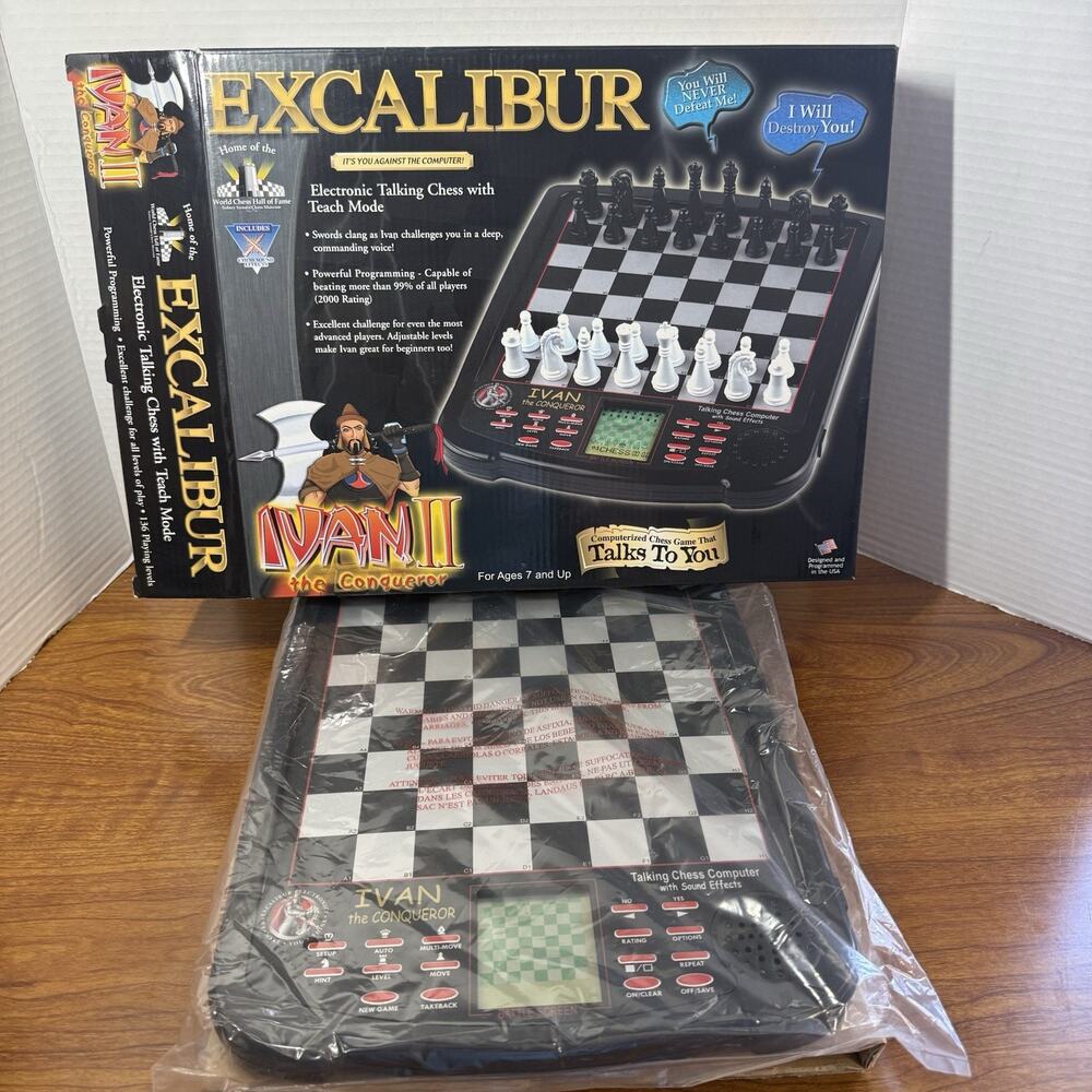 Excalibur Ivan II The Conqueror Electronic Talking Chess & Checkers Game NEW